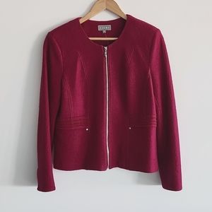 LAURA Soft Zippered Wool Blend Jacket Sz 8